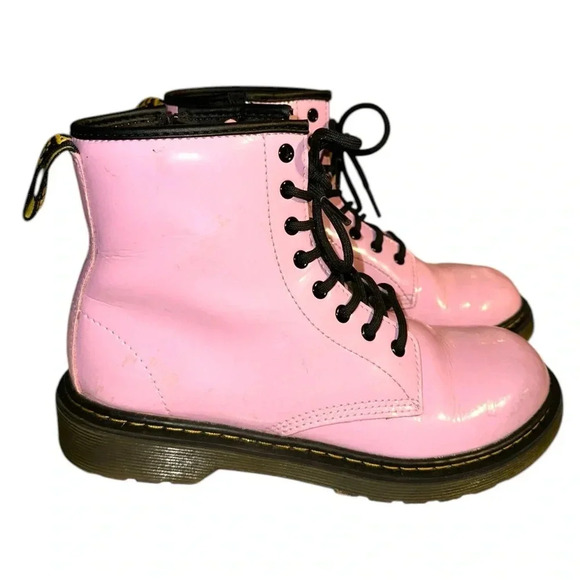 Dr. Martens gir’s 1460 pink ankle patent leather Boot Size 4M - Picture 5 of 11